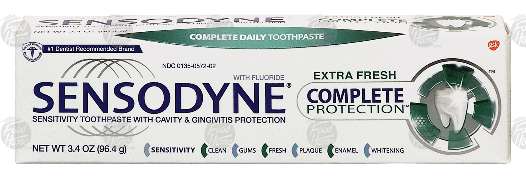 Sensodyne  sensitivity toothpaste with cavity & gingivitis protection, complete protection, extra fresh Full-Size Picture